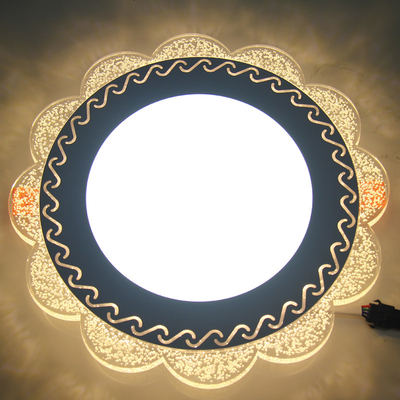 OEM ODM Flat Panel LED Lights Desain Gelembung Bunga Kaca RGB